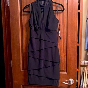 WHBM mock neck instantly slimming dress